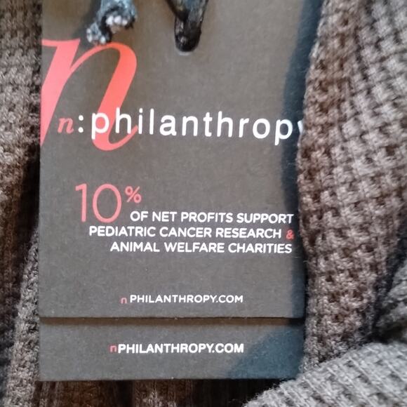 Revolve n:Philanthropy NEW Waffle Weave Pocketed Chocolate Zayden Jogger Pant S - Picture 16 of 16